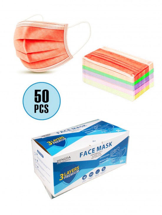 Disposable 3-Ply Protective Mask (50 Pcs)